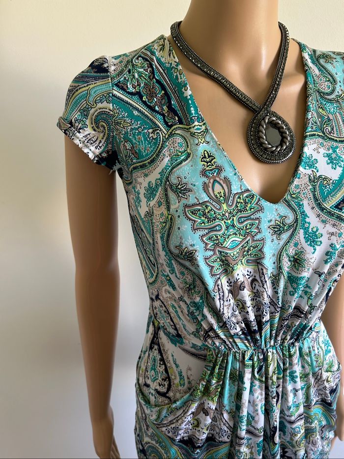 Robe imprimée à manches courtes Morgan taille 36 comme neuve - photo numéro 4