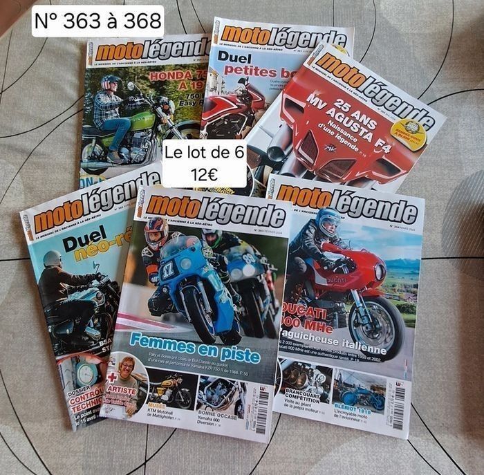 Lot magazines sur les motos * Moto légende* pour homme