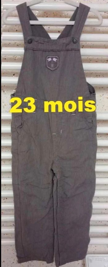 Salopette grise Obaïbi  Taille  23  mois