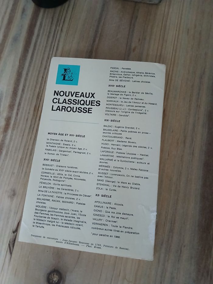 Livre Confessions extraits - Jean-Jacques Rousseau - photo numéro 2
