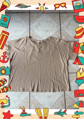 T shirt beige Camaïeu