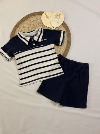 Ensemble marin garçon teeshirt et short