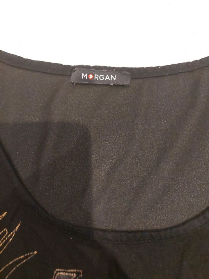 Débardeur Femme Morgan Taille M/38 noir et doré très bon état - photo numéro 3