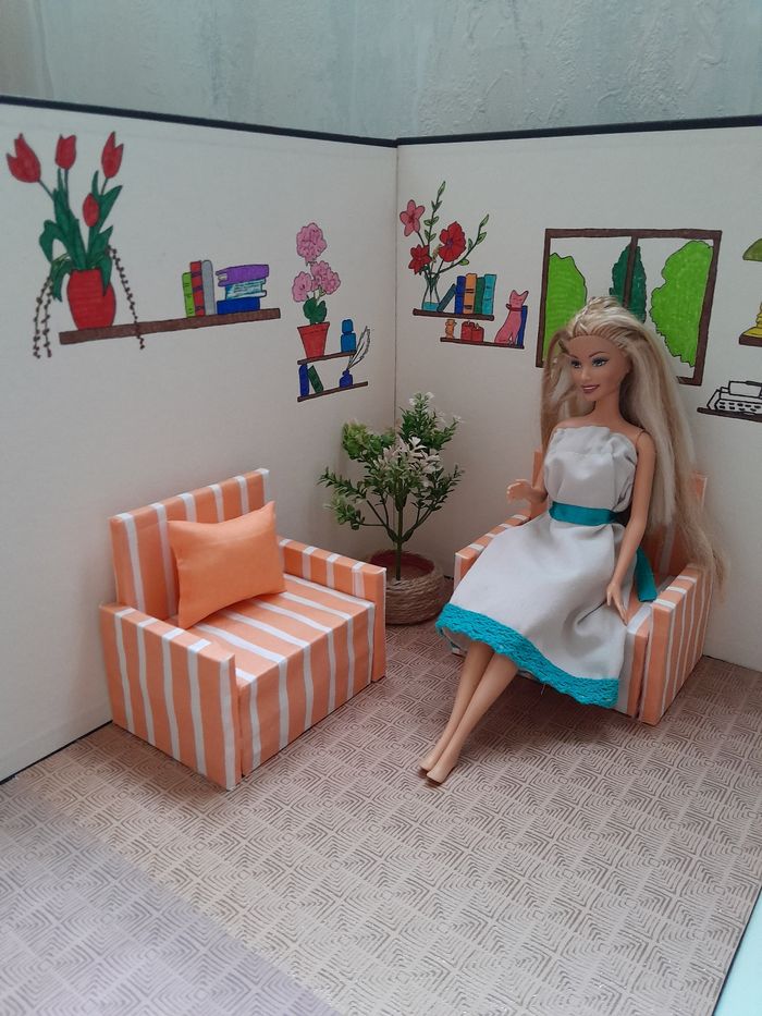 Lot de 2 fauteuils pour barbie - photo numéro 5