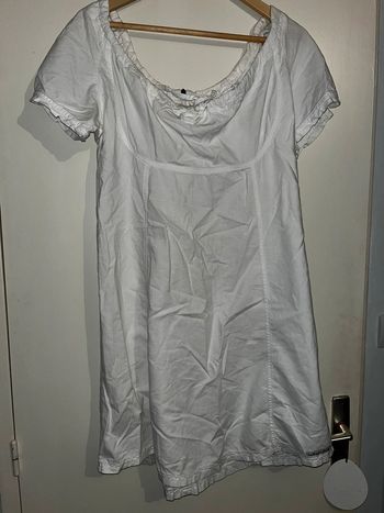 Robe courte un brin de blé taille XL écru