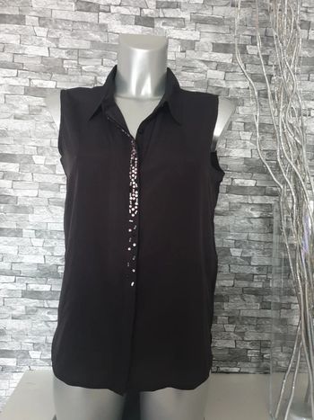 Blouse noire sans manches Taille 40