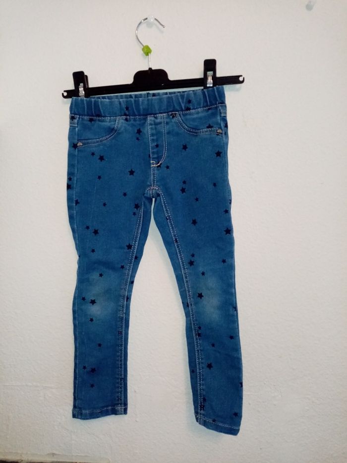 3 ans in extenso pantalon jeans a élastique imprimé "petite étoiles" /Excellent état - photo numéro 17