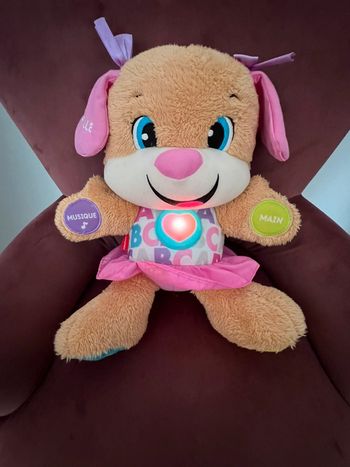 Fisher price peluche alphabet, main, pied