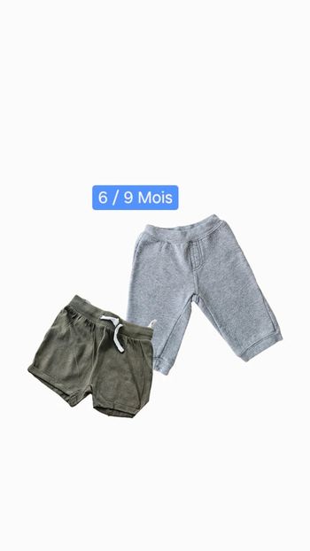 Lot de 2 shorts/pantalons 9 mois
