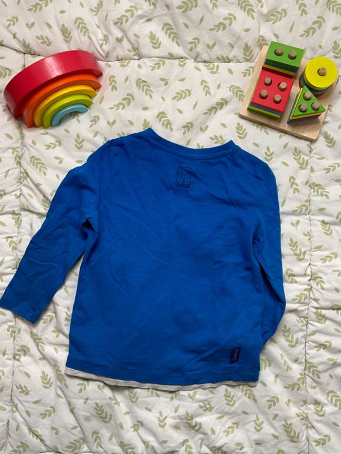 teeshirt manches longues bleu et gris 3 ans sergent major - photo numéro 7