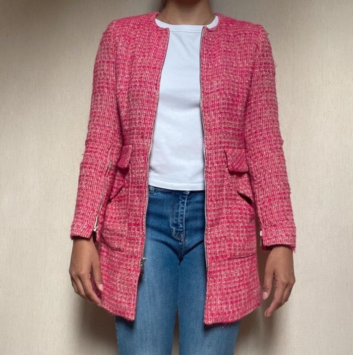 Manteau rose Zara - photo numéro 2