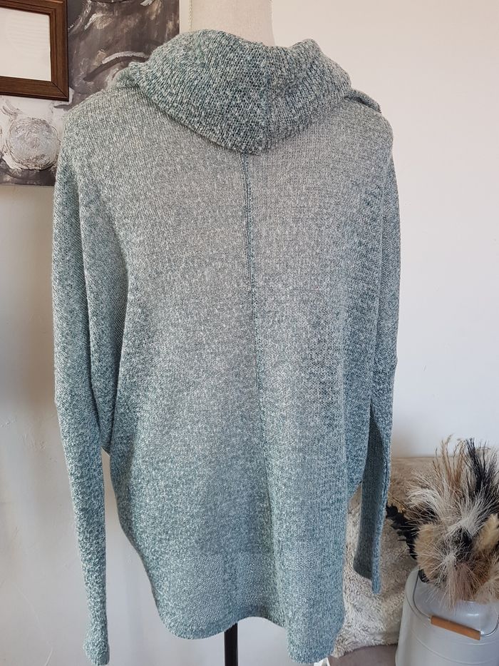 Pull fin  grand col bleu chiné Laura Torelli taille 42/44 - photo numéro 2