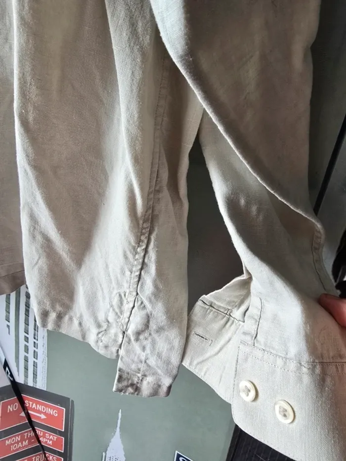 Chemise homme en lin Teddy Smith – Taille L – Beige - photo numéro 7
