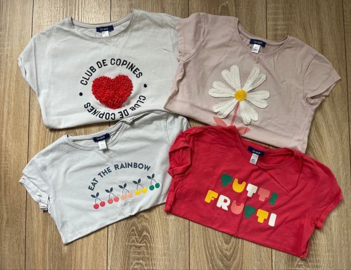 Lot tee-shirts fille 8 ans - photo numéro 2