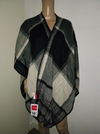 Poncho ouvert écharpe tissaia taille unique