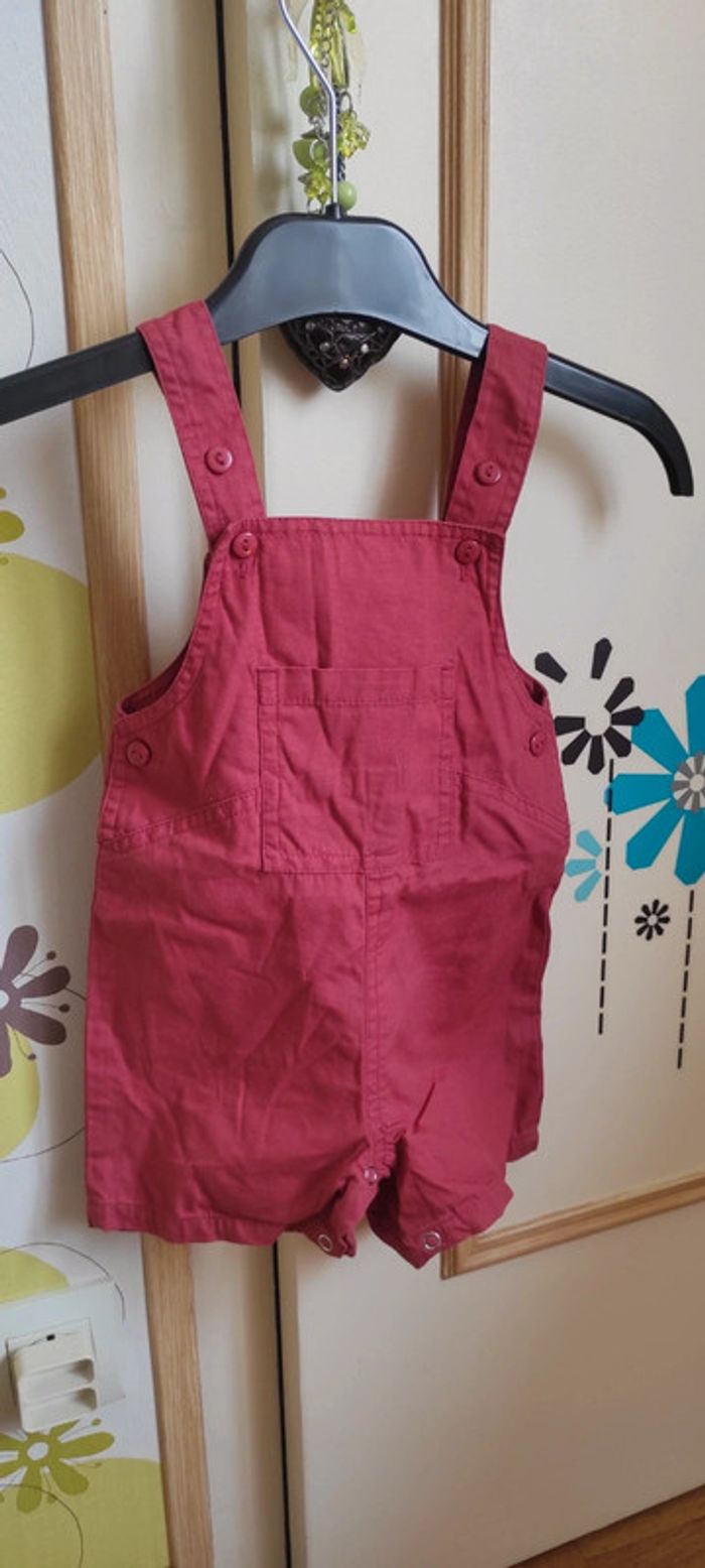 Salopette short toile