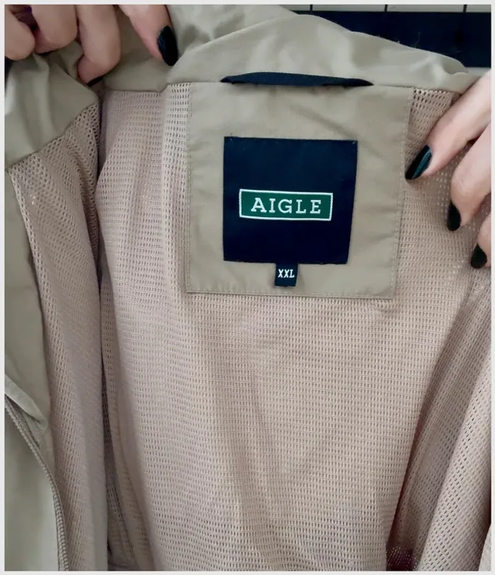 Manteau Coupe vent Aigle beige XXL bon état - photo numéro 8