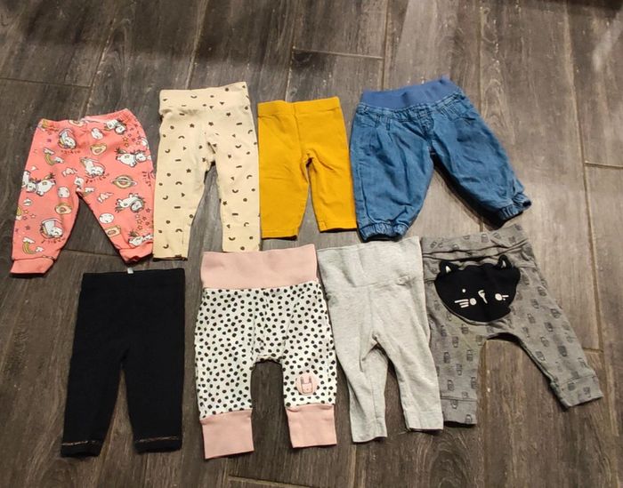 Lot 8 pantalons fille 3 mois