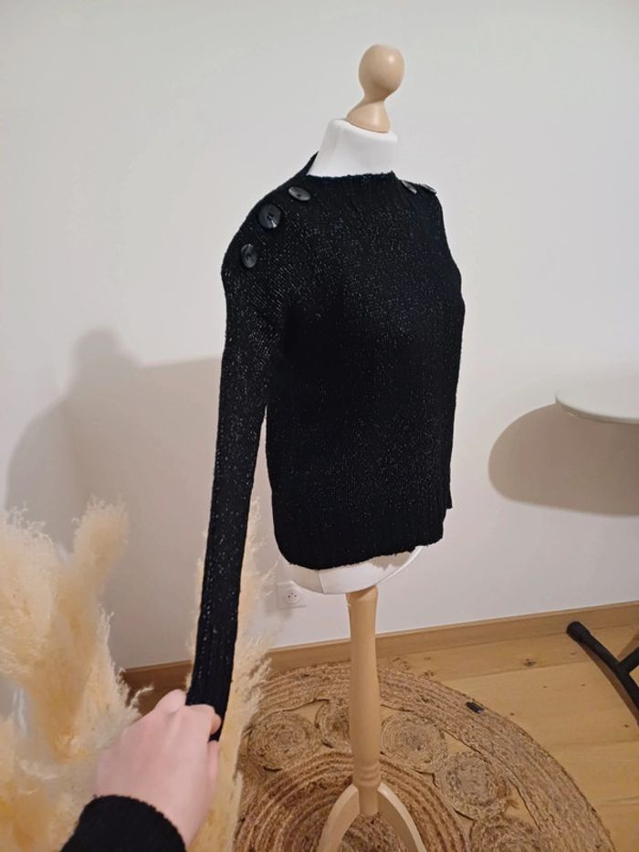 Pull noir chaud avec boutons Colloseum taille S 36 - photo numéro 6