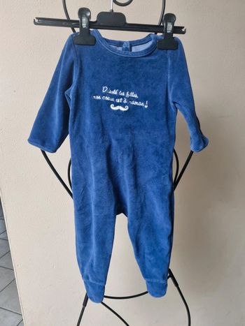 Pyjama chaud 1 pièce avec écriture