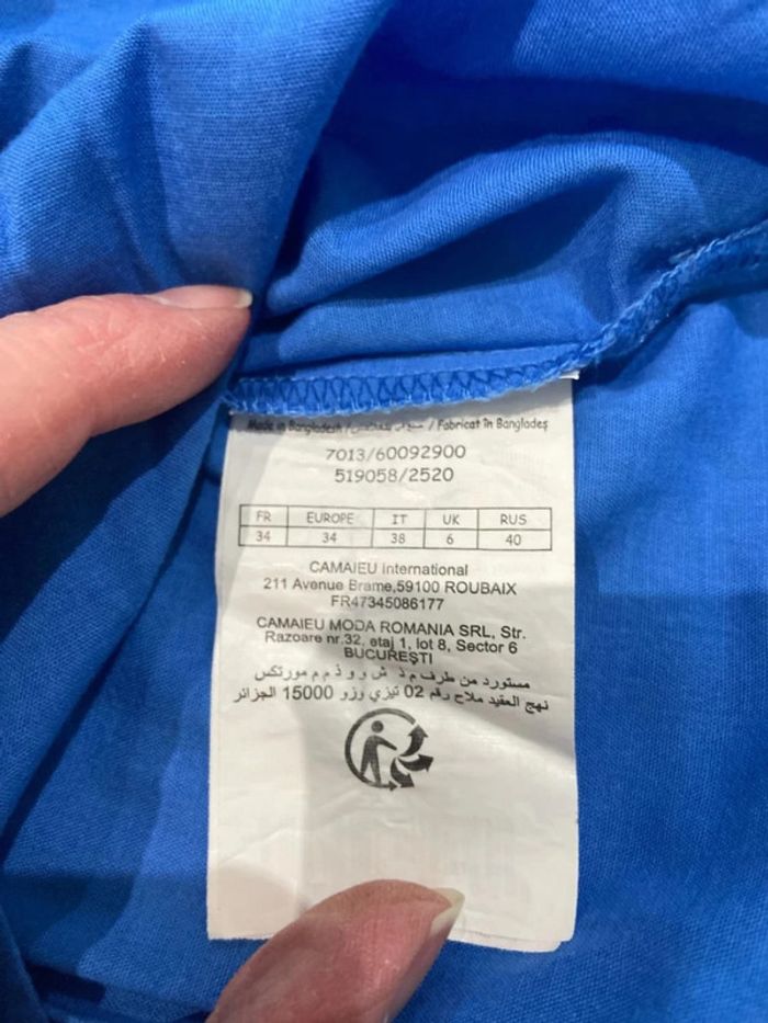 Blouse camaïeu bleue - photo numéro 4