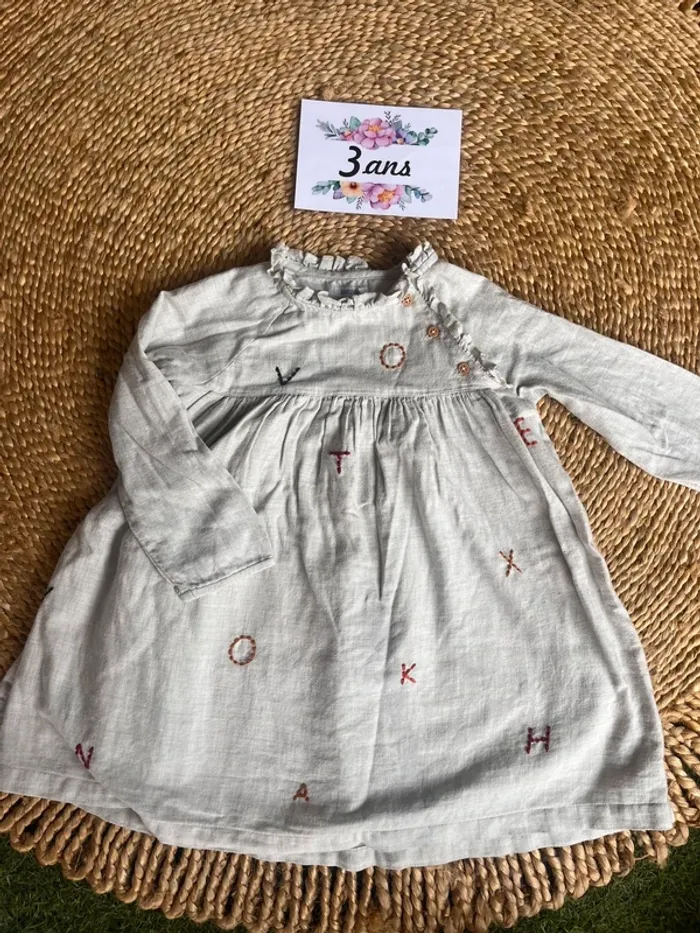 Robe en coton boutchou 3 ans