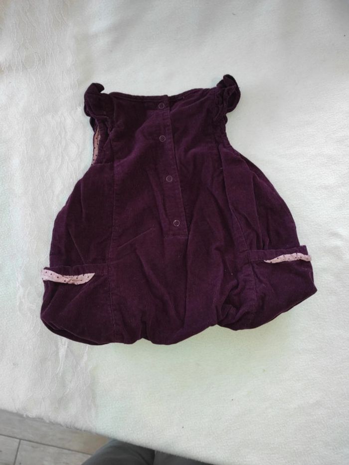 Robe violette velours 3 mois - photo numéro 6