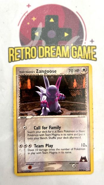 Nintendo Pokémon JCC Zangoose de team magma EX Team magma vs team aqua  (23/95)