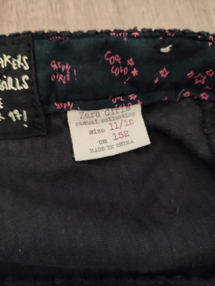 Jupe noire style velours 11/12 ans Zara girls - photo numéro 4