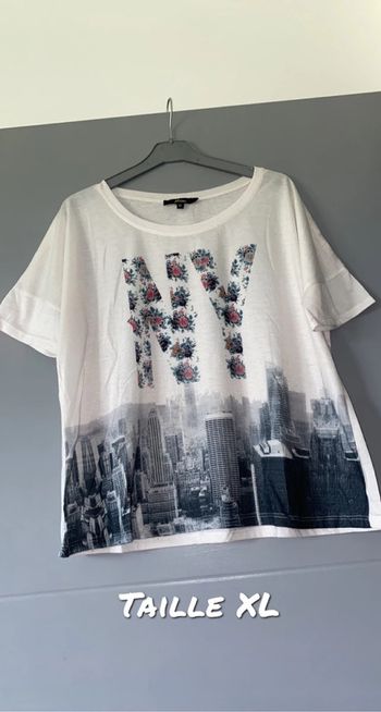 T-shirt blanc NY