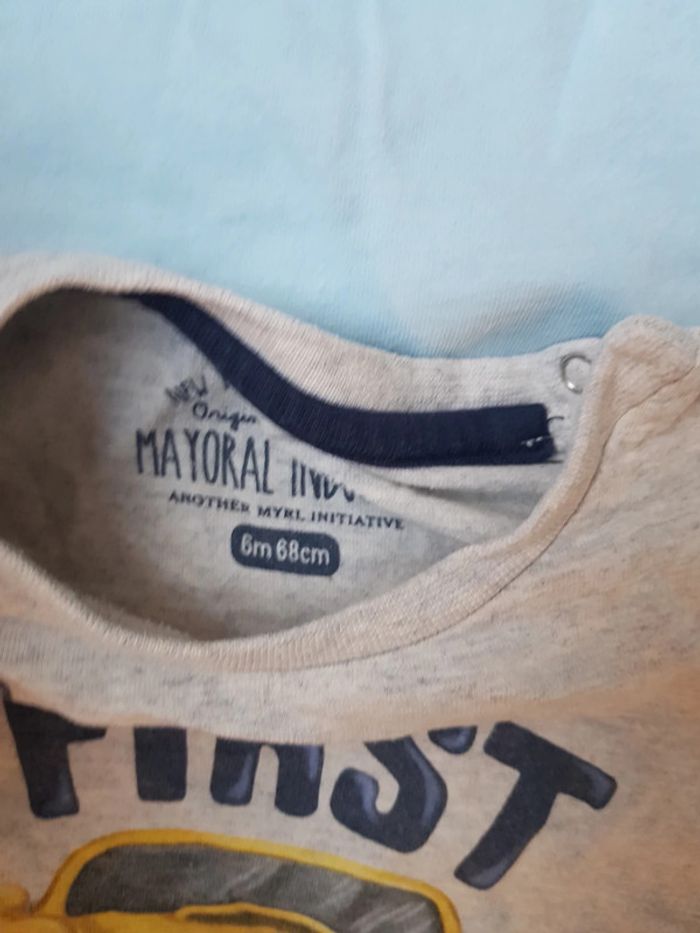 Lot de tshirt épais chaud garçon 6mois - photo numéro 3