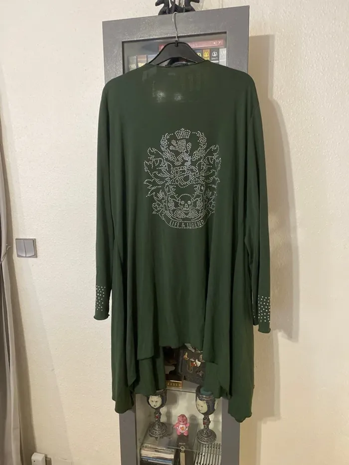 gilet asymétrique kaki taille XXL 52 - photo numéro 3