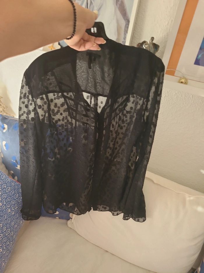 Chemise en plumetis noir manoukian - photo numéro 4