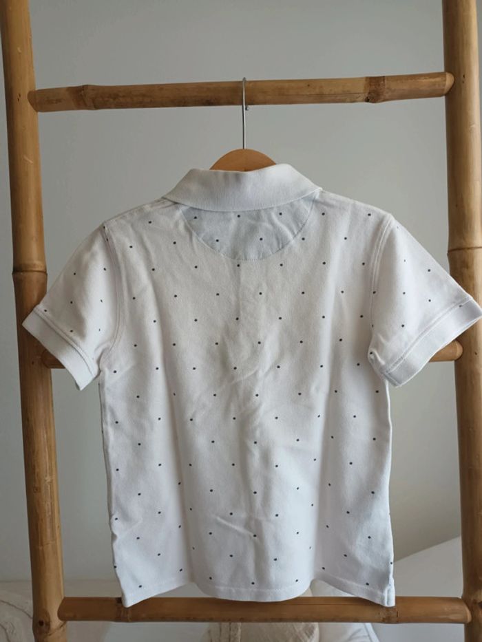 Polo blanc à pois Mango Kids 5/6 ans - photo numéro 6