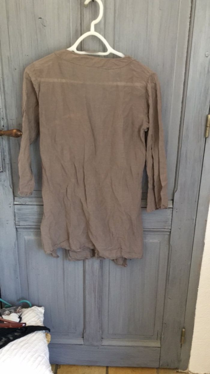 Robe voile beige pour l'été - photo numéro 3