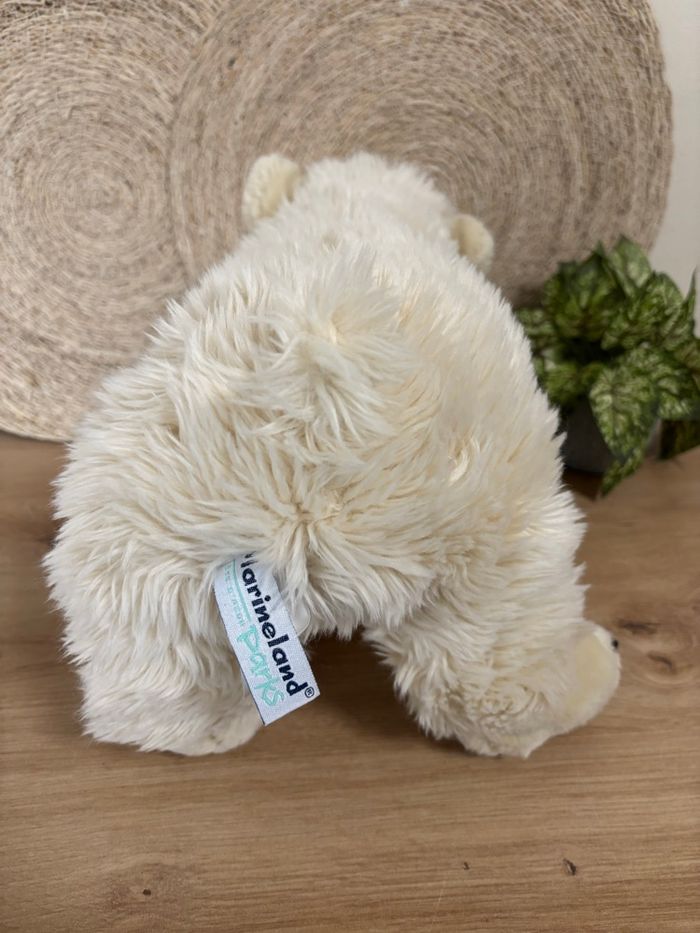 Doudou ours polaire écru beige marineland Parks - photo numéro 3