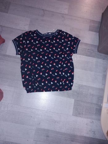 Tunique manches courtes marine gemo 8 ans fille