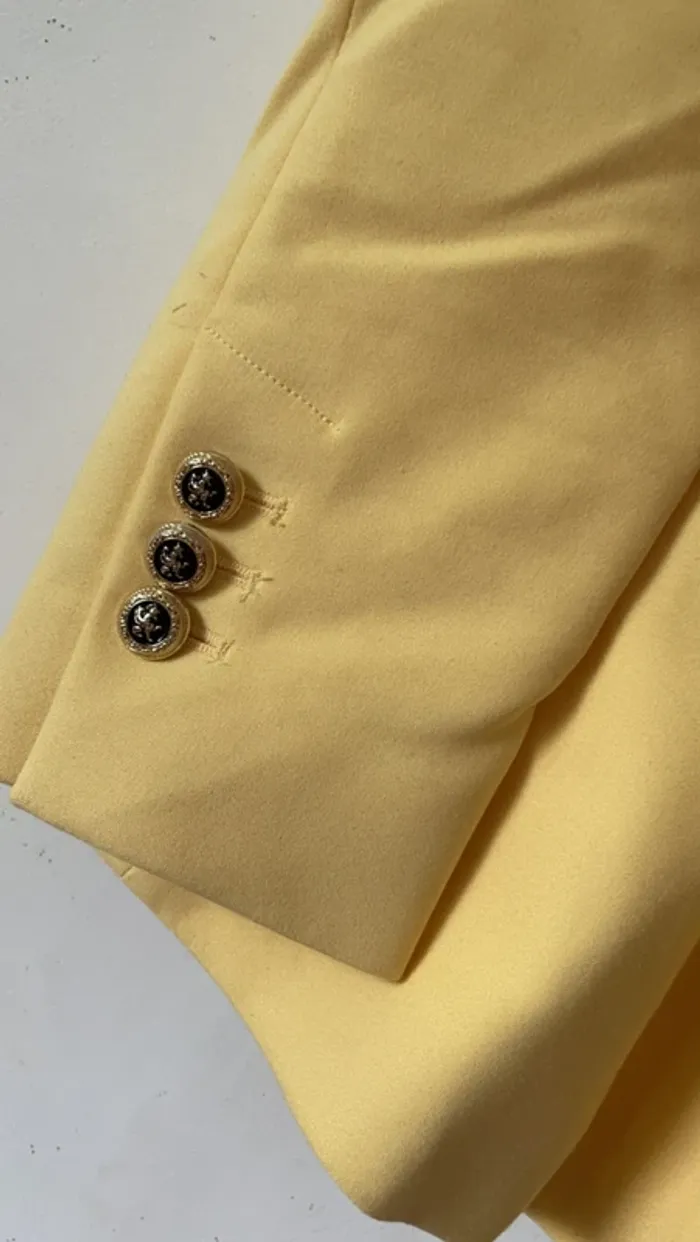 Ensemble Tailleur Jaune pâle Zara Veste Blazer + Pantalon XS/S 💛 - photo numéro 7