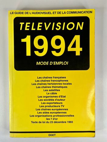 Livre : Télévision 1994 Mode d'emploi