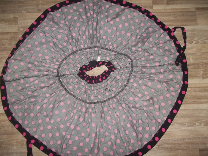 Jupe(1) ample noir pois rose Go To 8 ans/126 cm - photo numéro 3