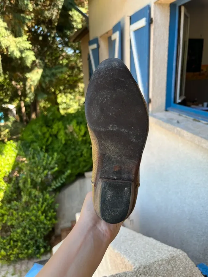 Santiags cuir vintage bohème champêtre country western - photo numéro 3