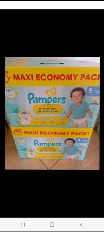 160 couches pampers prenium protection taille 5