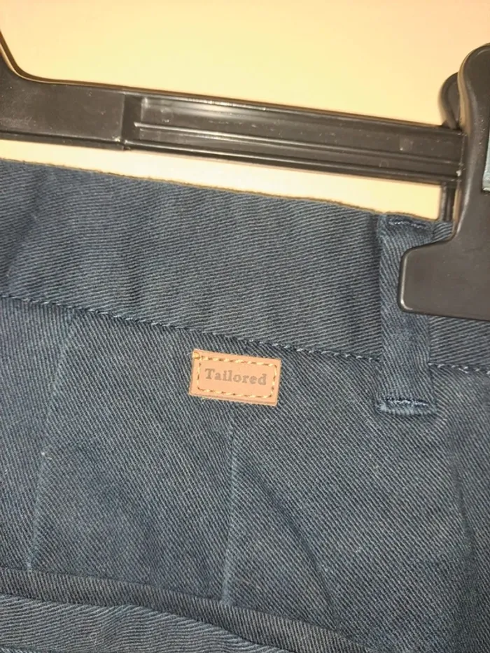 Pantalon bleu homme neuf poches latérales slim fit Piazza Italia 42 (46 Italie) - photo numéro 7