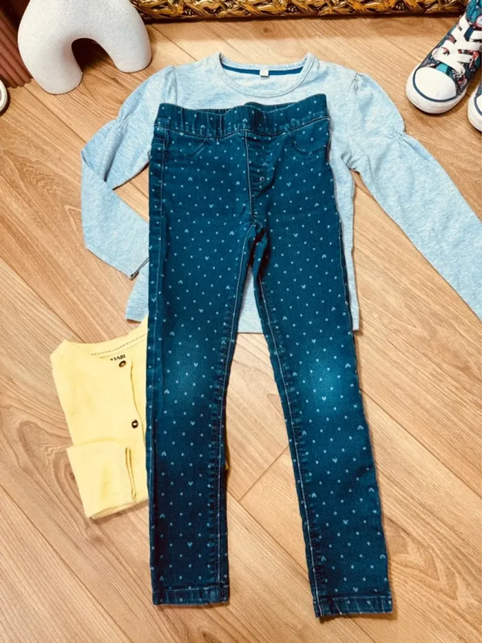 Taille 4 ans tenue 3 pièces fille multimarque bleu jaune * dressing * 🩷 - photo numéro 6