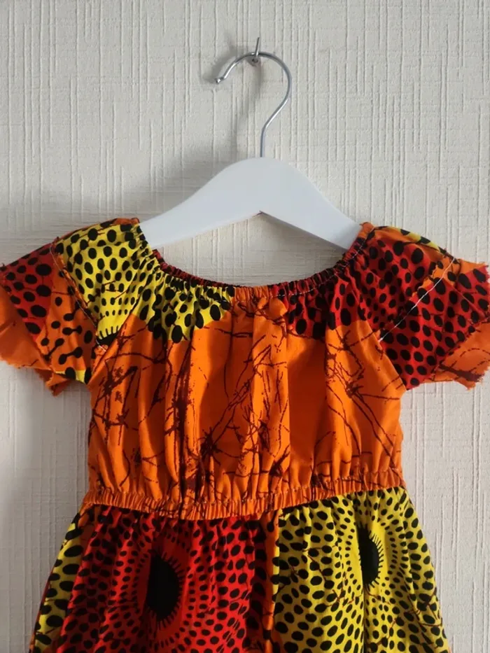 Robe tissu Wax artisanale 3 ans - photo numéro 4