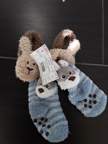 Lot de chaussettes + chaussons hiver