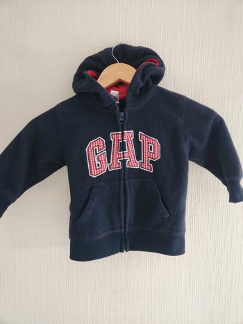 Veste polaire à capuche Gap 2 ans bleu marine