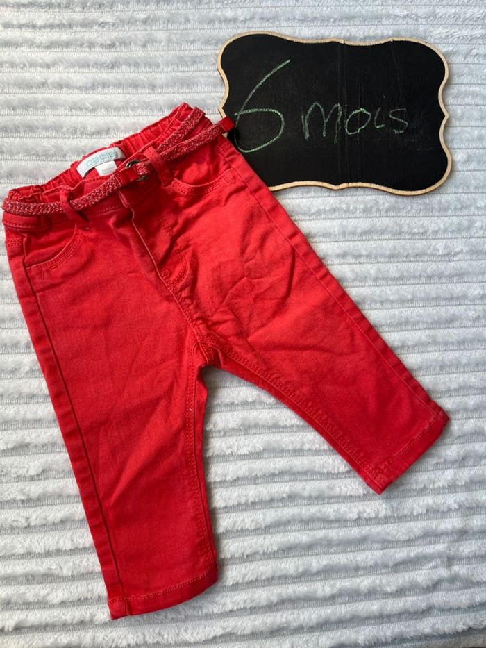 Jean rouge Obaibi 6 mois