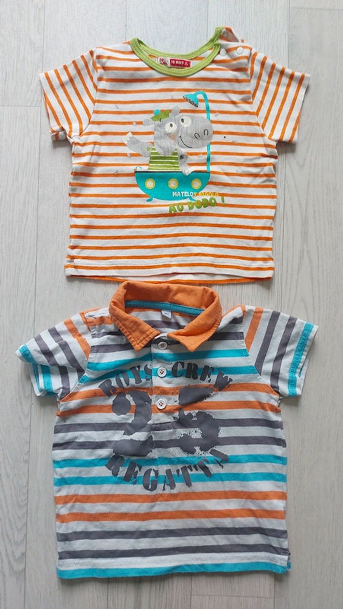 Lot 4 t-shirts manches courtes 18m - photo numéro 2