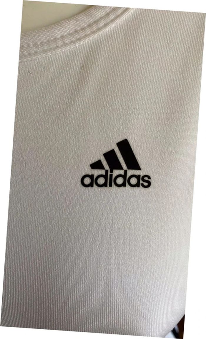 Top sport blanc sans manches adidas taille 36 - photo numéro 5